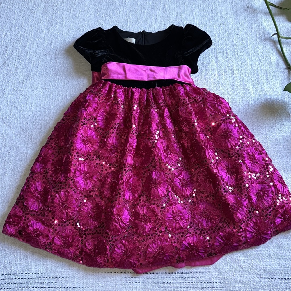 American Princess Black and Pink Dress Size 4